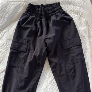 Kids Black Cargo Pants